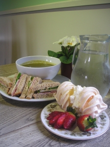 afternoon tea at the Birdhouse tearoom, near Jedburgh