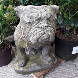 Bulldog garden ornament