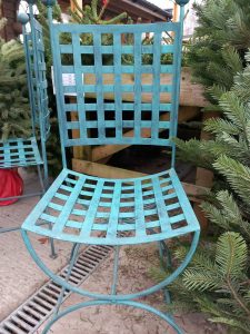 Set of 6 vintage metal garden chairs