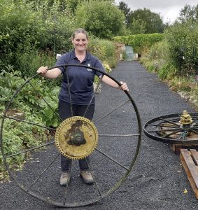 Pair of Large Cartwheels with Cogs.