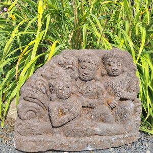 Hand Carved Asian Stone Plaque