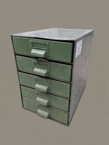 Set of metal drawers